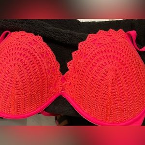 Shade & shore corral knitted bathing suit top